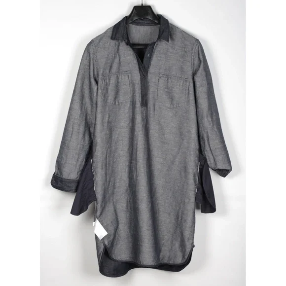 GAP Denim 2 Tones Tunic Dress Size L - Picture 5 of 5